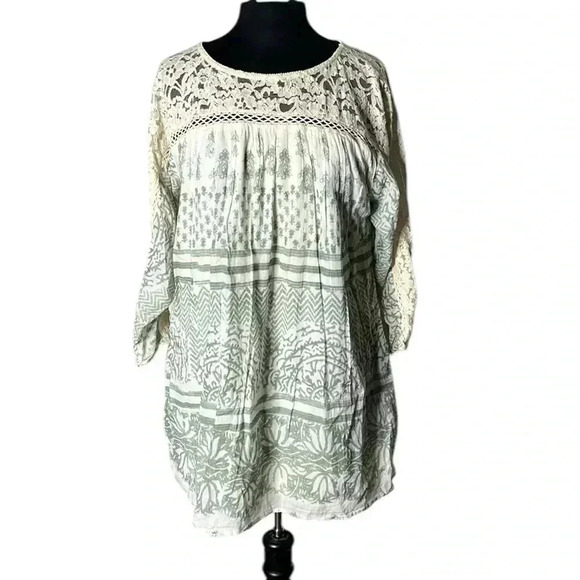 FREE PEOPLE Sun Daze Mini Shift Dress Ivory Lace Size S - Picture 3 of 12